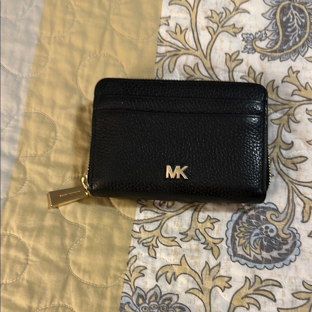 Michael Kors Black Pebbled Leather Wallet